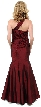 Mermaid Prom Dress with Ruched Bodice and Floral Aplique — back