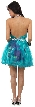 Layered and Printed Short Prom Dress — back