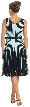 V-Neck Sleeveless Knee Length Party Dress with Satin Bow — back
