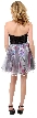 Strapless Short Prom Dress with Floral Design — back