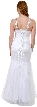 English Mesh Beaded Destination Wedding Dress — back