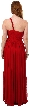 Single Shoulder Shirred Brooch Formal Prom Dress — back
