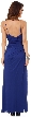 Spaghetti Straps Gathered Long Formal Homecoming Dress — back