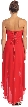 Strapless High Low Formal Prom Dress with Twist at Bust — back