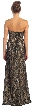 Strapless Lace Long Formal Prom Dress with Front Slit — back