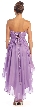 Strapless Floral Accent High Low Cocktail Party Dress  — back in Lilac