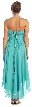 Strapless Floral Accent High Low Cocktail Party Dress  — back