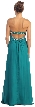 Strapless Floor length Empire Cut Formal Prom Dress — back