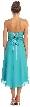 Strapless High Low Formal Party Prom Dress with Pleating — back