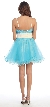 V-Neck Spaghetti Straps Short Mesh Party Prom Dress — back