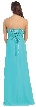 Strapless Rhinestones Bust Long Formal Prom Dress — back
