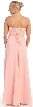 Strapless Empire Cut Pleated Long Bridesmaid Prom Dress — back