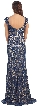 V-Neck Sleeveless Lace Long Formal Evening Prom Dress — back