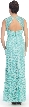 Floral Lace Cutout Back Long Formal Prom Dress — back in Mint