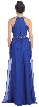 Halter neck Floor Length Formal Prom Dress with Rhinestones — back