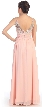 Bejeweled Mesh Top Long Formal Prom Dress — back