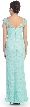 Round  Neck Cap Sleeves Lace Formal Bridesmaid Dress — back