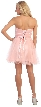 Strapless Bejeweled Waist Short Tulle Graduation Party Dress — back