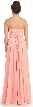 Strapless Twist Knot Bust Formal Bridesmaid Dress — back in Peach