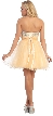 Strapless Beaded Bodice Short Tulle Party Prom Dress — back