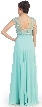 Floral Lace Bust Long Formal Prom Dress with Cutout Back — back