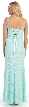 Round Neck Lace Formal Prom Dress with Floral Cutout Design — back