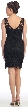 Sheer Neck Artistic Pattern Lace Short Formal Party Dress — back