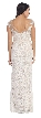 Round Neck Floral Lace Beaded Long Formal Prom Dress — back
