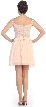 Wide U-Neck Lace Top Short Bridesmaid Party Dress — back