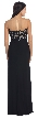 Floral Lace Beaded Bust Front Slit Long Formal Prom Dress — back