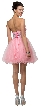 Strapless Bejeweled Bodice Short Tulle Prom Party Dress — back
