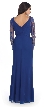 V-Neck Full Sleeves Long Formal Mother of the Bride Dress — back
