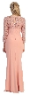Bateau Neck Sequins Bodice Long Formal MOB Dress — back