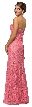 Strapless Sweetheart Neck Long Lace Formal Bridesmaid Dress — back