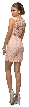 Form Fitting Sheer Lace Short Cocktail Party Dress — back
