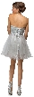 Strapless Lace Bodice Short Tulle Homecoming Party Dress — back
