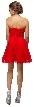 Strapless Ruched Bust Short Homecoming Bridesmaid Dress — back