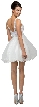 Bejeweled Bust Short Babydoll Homecoming Party Dress — back