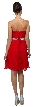 Strapless Sweetheart Pleated Short Bridesmaid Grad Dress — back