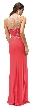 Illusion Two Piece Jewel Mesh Top Long Prom Dress — back