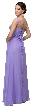 Mesh Neck Ruched Bust Long formal Bridesmaid Dress — back