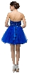 Strapless Beaded Lace Mesh Short Homecoming Party Dress — back