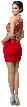 Brocade Beaded Lace Bodice Fitted Short Prom Party Dress — back