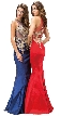 Sheer Mesh Embroidered Top Mermaid Long Prom Dress — back