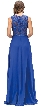 Mock Two Piece Lace Bodice Floor Length Prom Dress — back