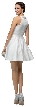 Jeweled Collar Scoop Neck Short Homecoming Party Dress — back