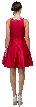 Jeweled Collar Scoop Neck Short Homecoming Party Dress — back in Red