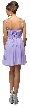 Ruched Bodice Beaded Straps Short Bridesmaid Dress — back