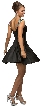 Jeweled Cap Sleeves Flared Short Homecoming Party Dress — back