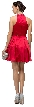Jeweled Collar Two Piece Short Homecoming Party Dress — back